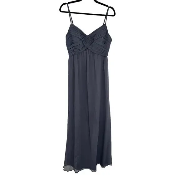 BHLDN Dresses Bhldn Eva Bridesmaid Maxi Dress Chiffon Gray